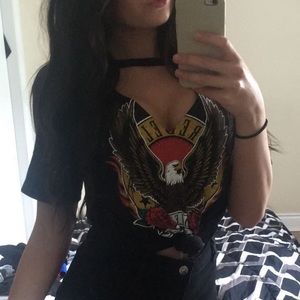 ‼️SOLD‼️ Fashion Nova Cut Out Graphic Tee